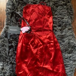 Strappy back red dress